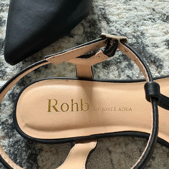 NEW Rohb By Joyce Azria Black Dress Sandals - Picture 4 of 6
